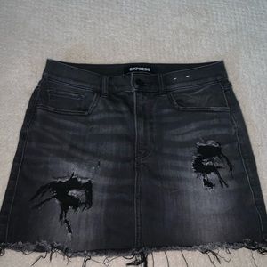Black Express Jean Skirt